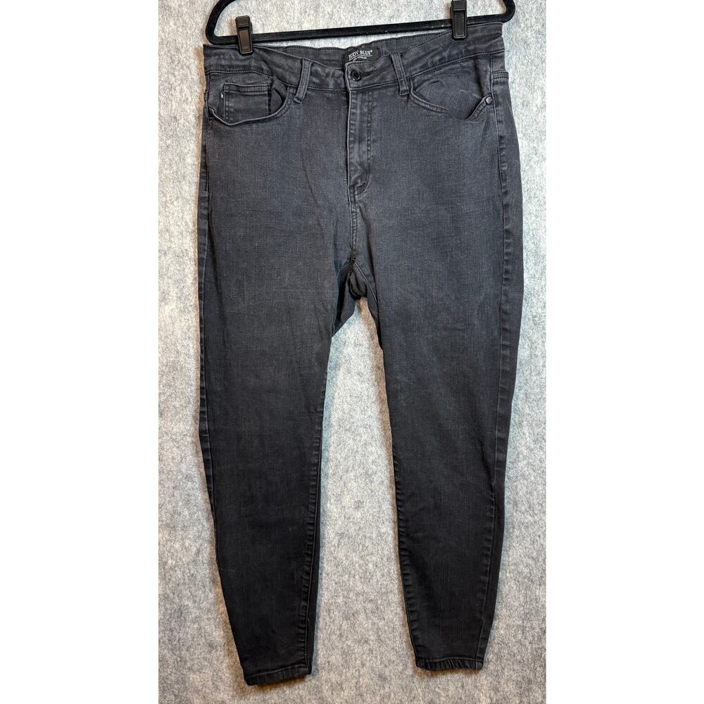 Judy Blue Womens High Waisted Skinny Fit Black Jeans - Size 18W